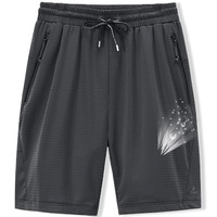 Duże męskie spodenki siatkowe elastyczne letnie bryczesy 8XL 6XL duże rozmiary odzież nylonowe czarne szare Spandex spodenki dresowe szorty w dużych rozmiarach